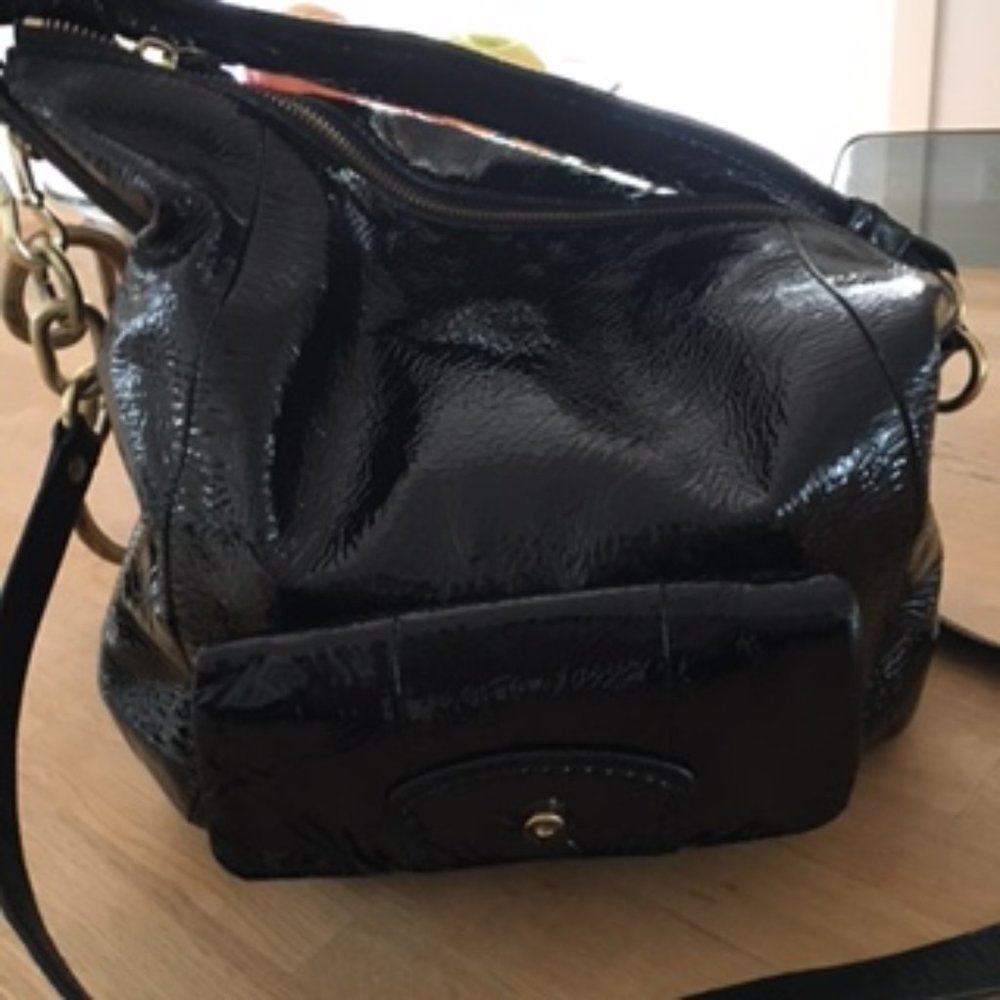 Coach Kristin Patent Leather Hobo / Crossbody Bag - Picture 15 of 17